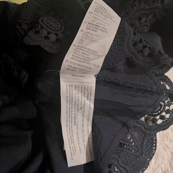 ABERCROMBIE & FITCH Navy Lace Mini Skirt Size 6 - Picture 7 of 8